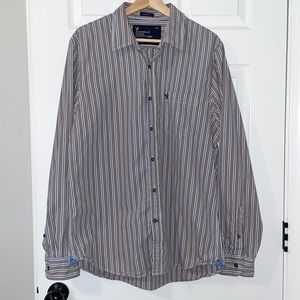 American Eagle Vintage Fit Striped Button Up - size L